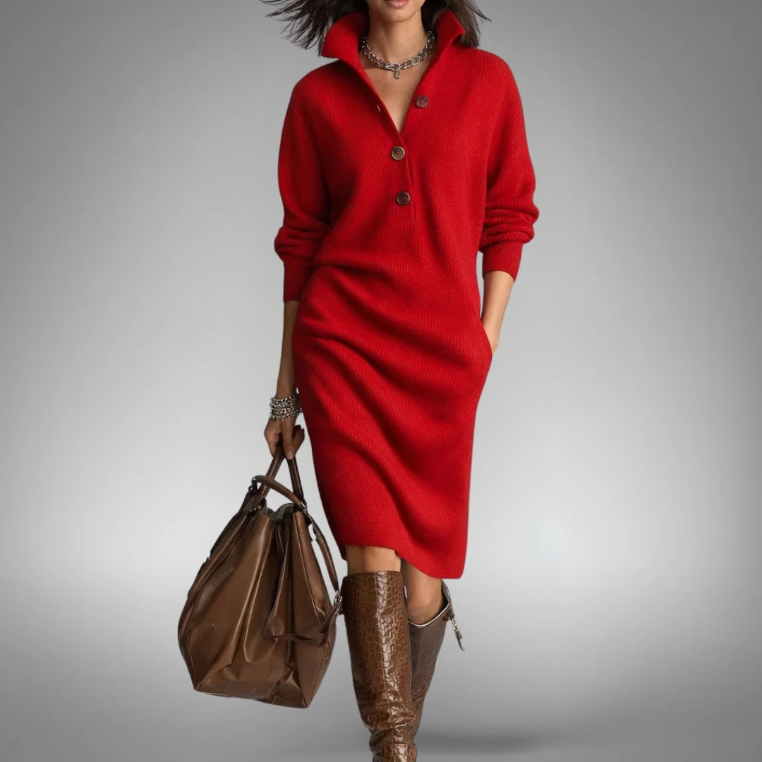 Serena™ | Midi dress with refined elegance