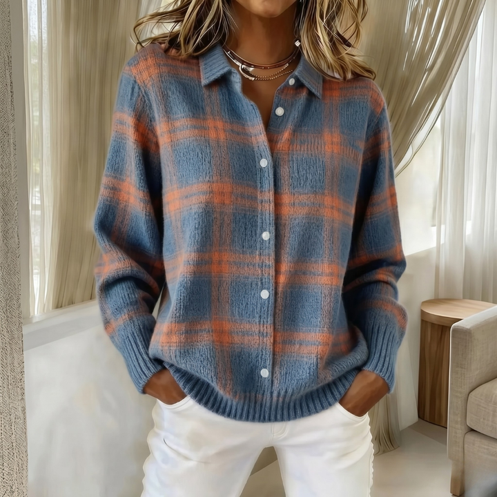 Danique™ | Cloud-Soft Plaid Button-Up Shipping Cost
