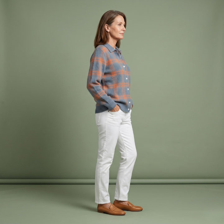 Danique™ | Cloud-Soft Plaid Button-Up