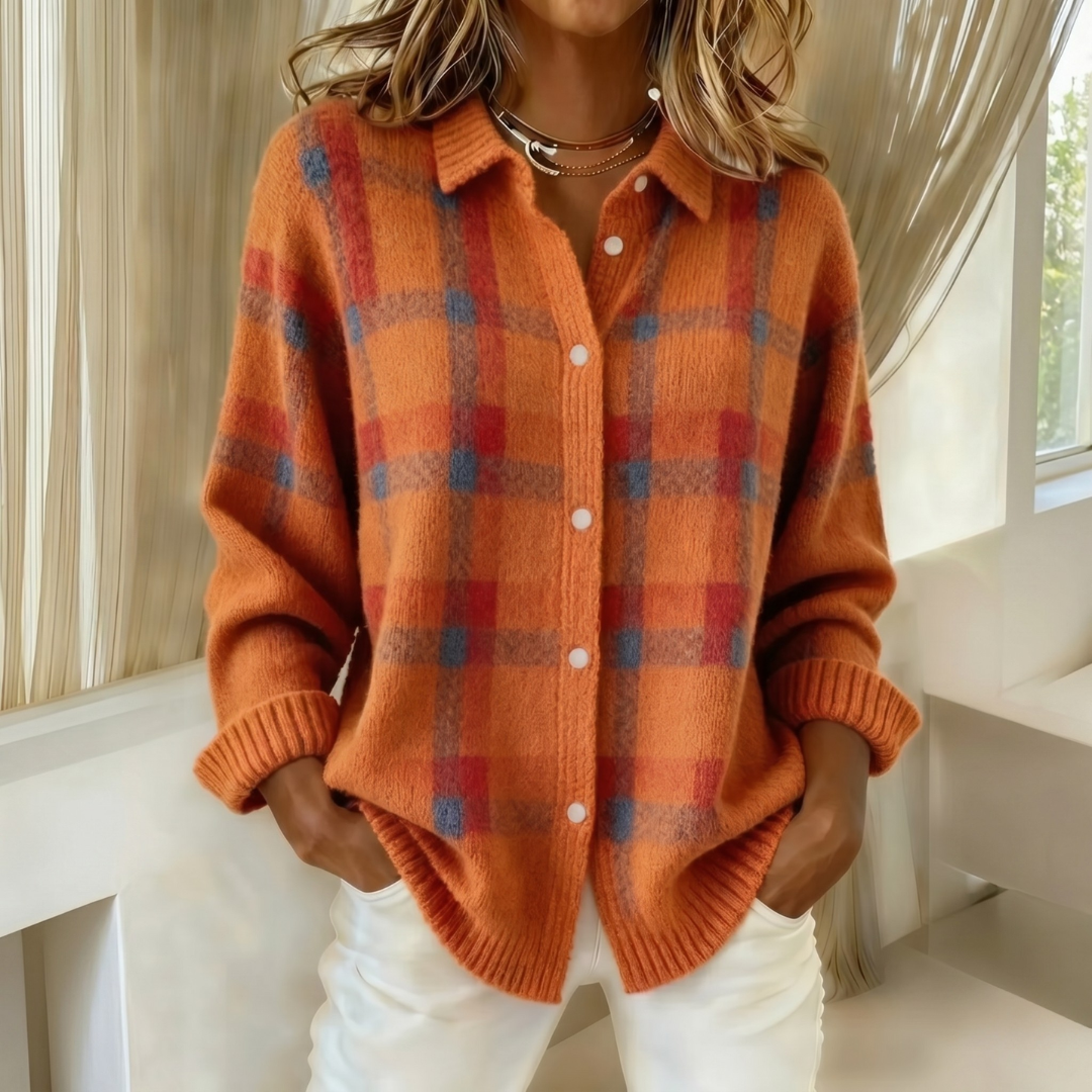 Danique™ | Cloud-Soft Plaid Button-Up