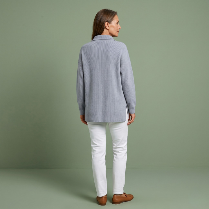 Isla™ | Ribbed Sweater with Collar