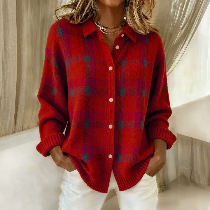 Danique™ | Cloud-Soft Plaid Button-Up