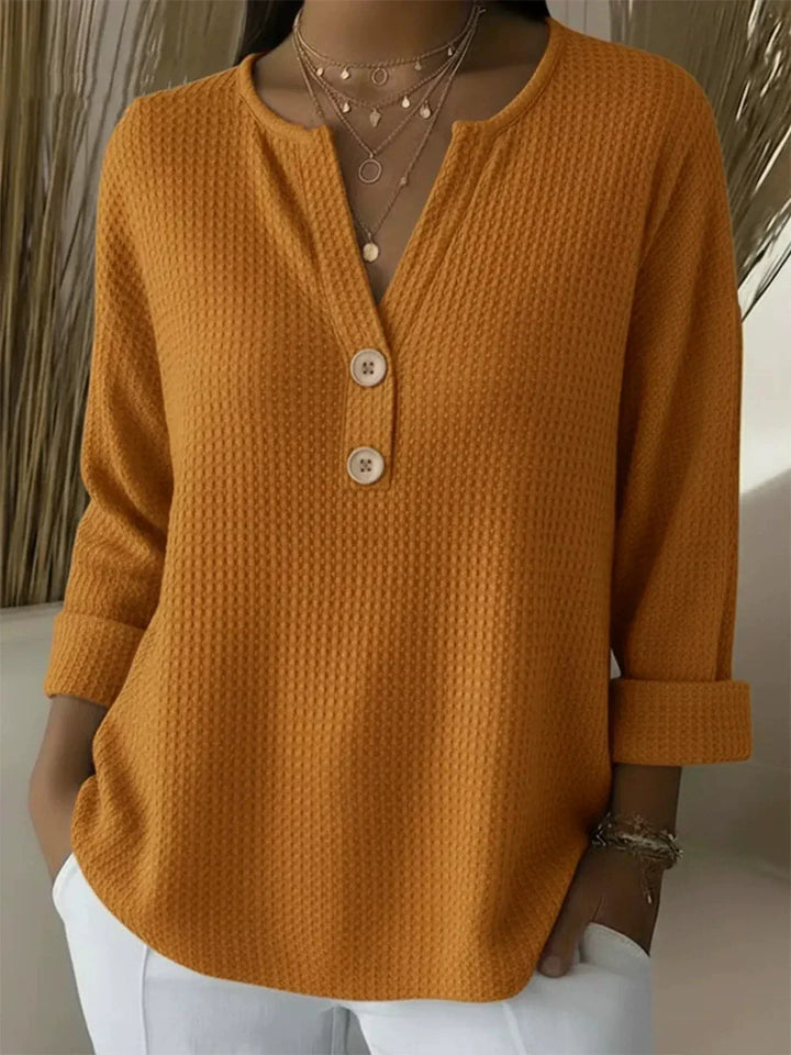 Chloe™ | Structural Sweater with Buttons