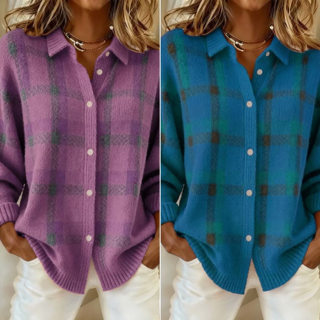 Danique™ | Cloud-Soft Plaid Button-Up Shipping Cost