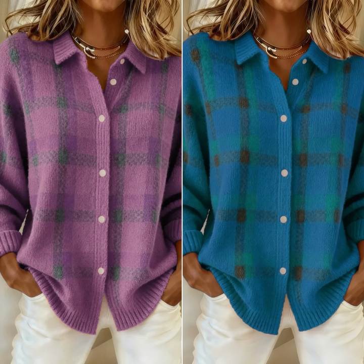 Danique™ | Cloud-Soft Plaid Button-Up Shipping Cost