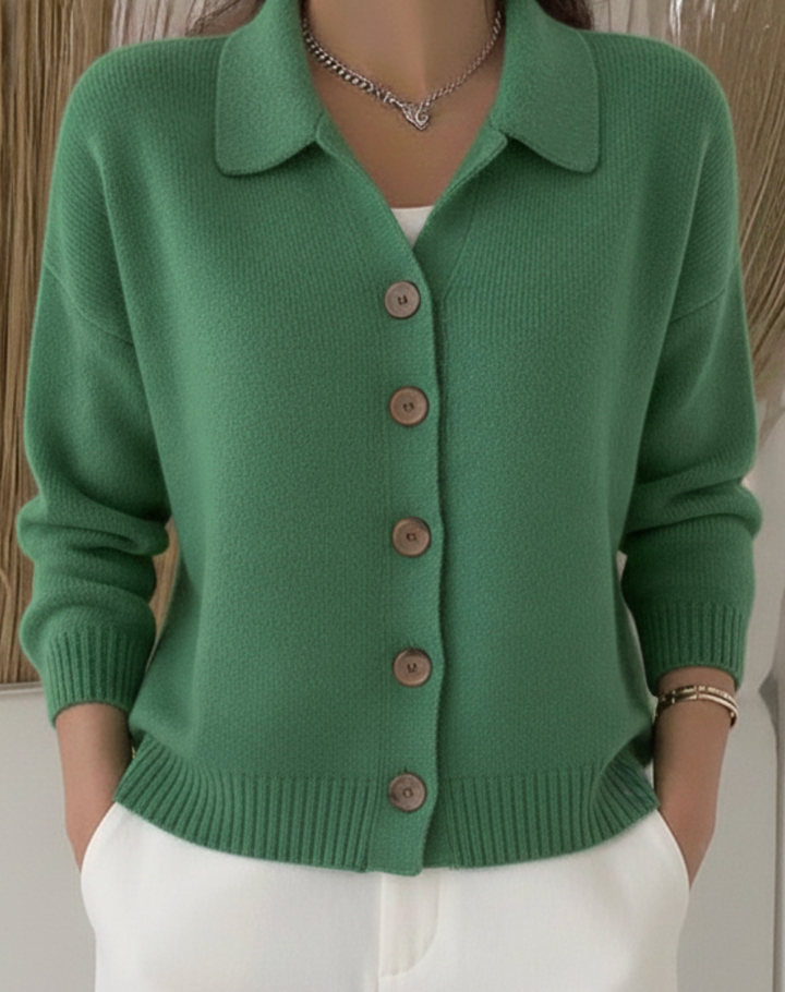 Melanie | Button-Up Knit Cardigan with Collar